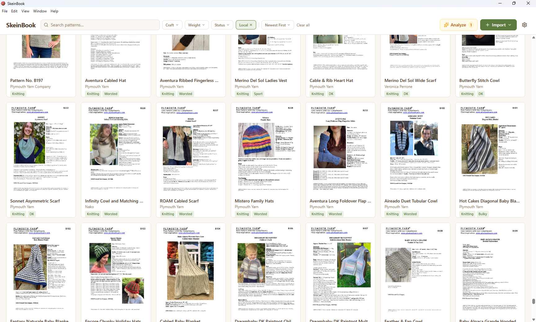 SkeinBook app screenshot